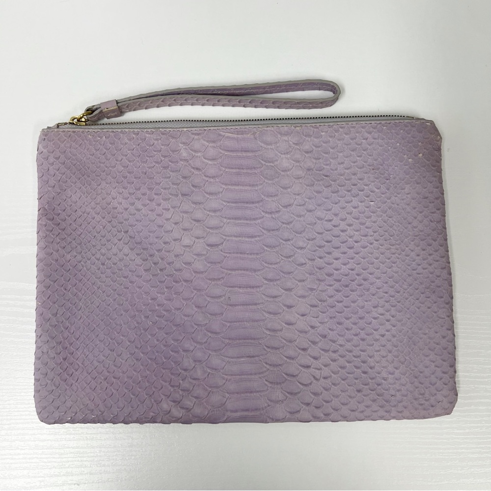 J.Crew Embossed Python Leather Clutch Wristlet C0… - image 1